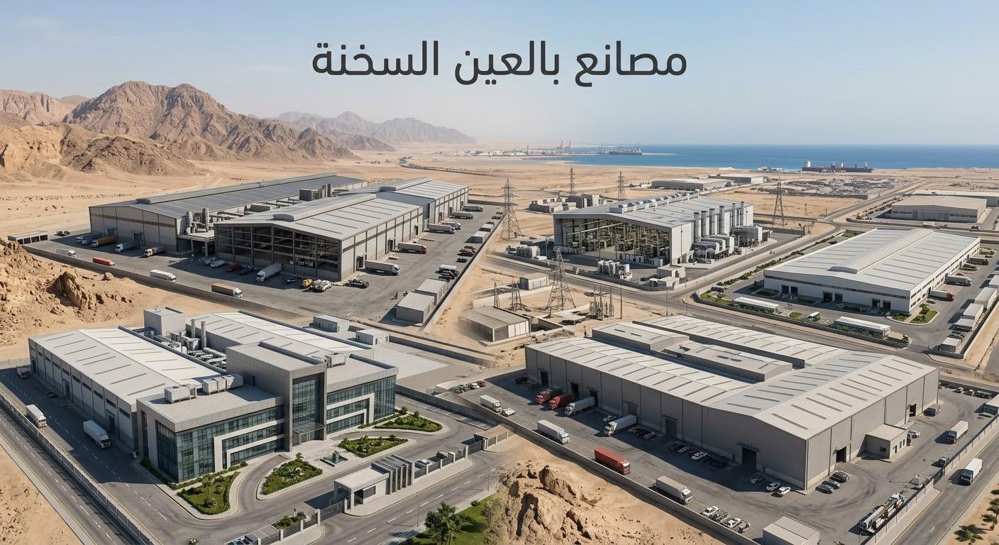 مصانع العين السخنة — منظر جوي